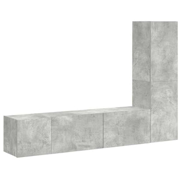 vidaXL Meuble TV 3 pcs. Gris béton Bois d'ingénierie