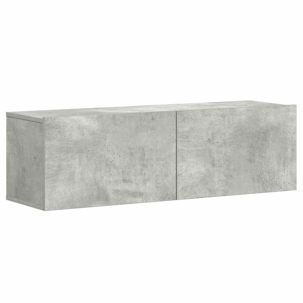 vidaXL Meuble TV 3 pcs. Gris béton Bois d'ingénierie