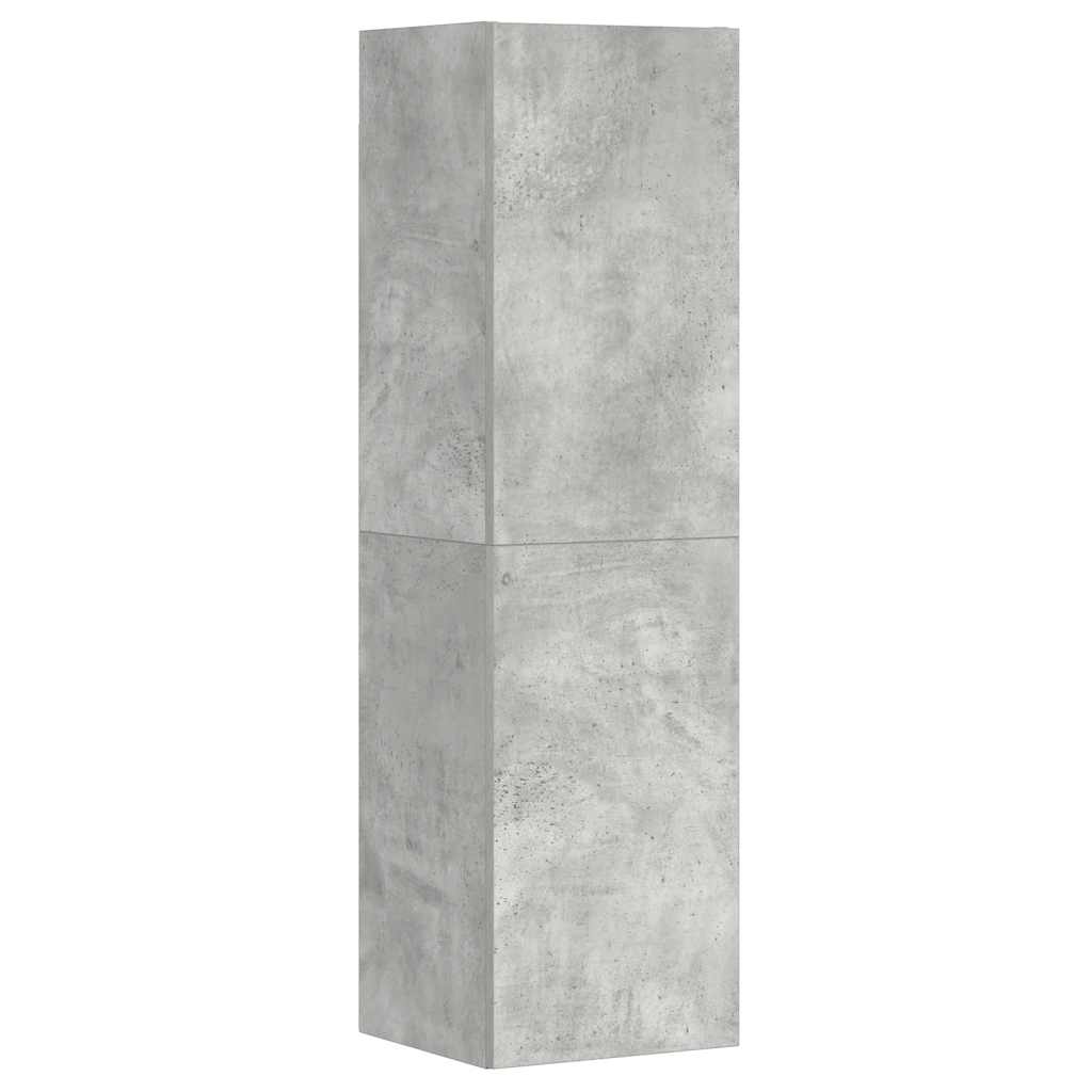 vidaXL Meuble TV 3 pcs. Gris béton Bois d'ingénierie
