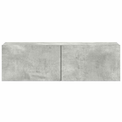 vidaXL Meuble TV 3 pcs. Gris béton Bois d'ingénierie