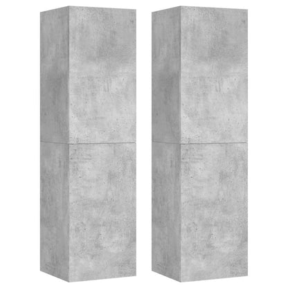 vidaXL Meuble TV 3 pcs. Gris béton Bois d'ingénierie