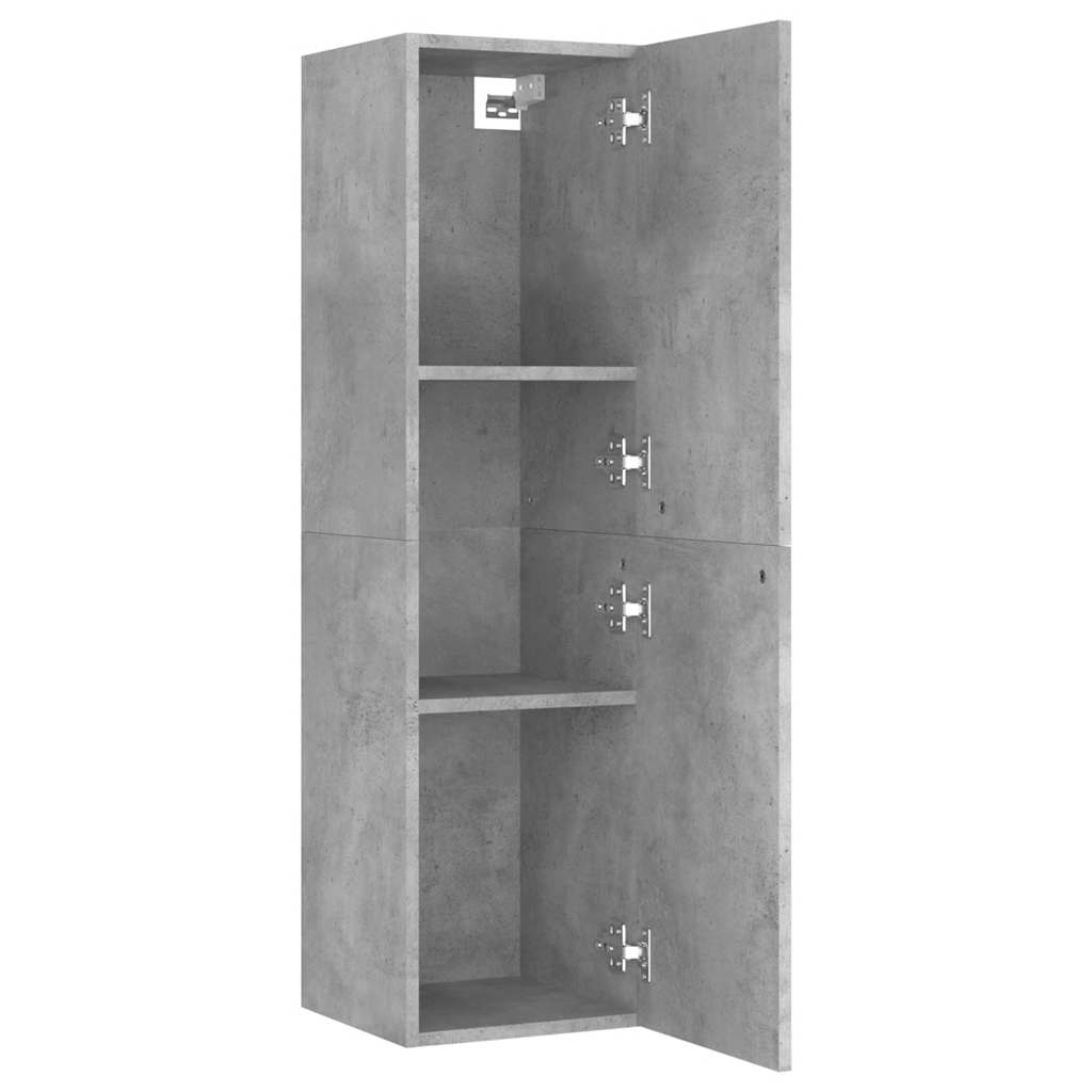 vidaXL Meuble TV 3 pcs. Gris béton Bois d'ingénierie