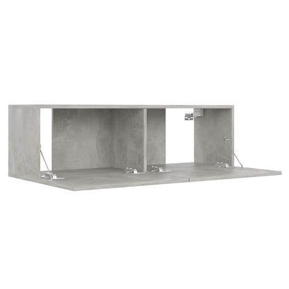vidaXL Meuble TV 3 pcs. Gris béton Bois d'ingénierie
