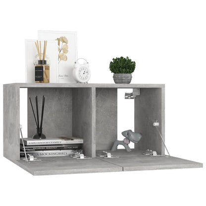 vidaXL Ensemble meuble TV 6 pcs Gris béton Aggloméré