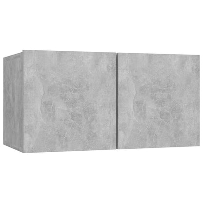 vidaXL 7-tlg. TV-Schrank-Set Betongrau Holzwerkstoff