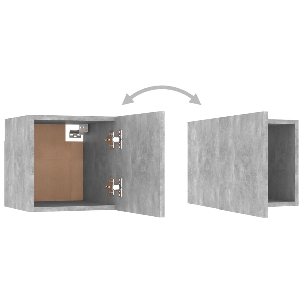 vidaXL Ensemble de 6 meubles TV gris béton, bois d'ingénierie