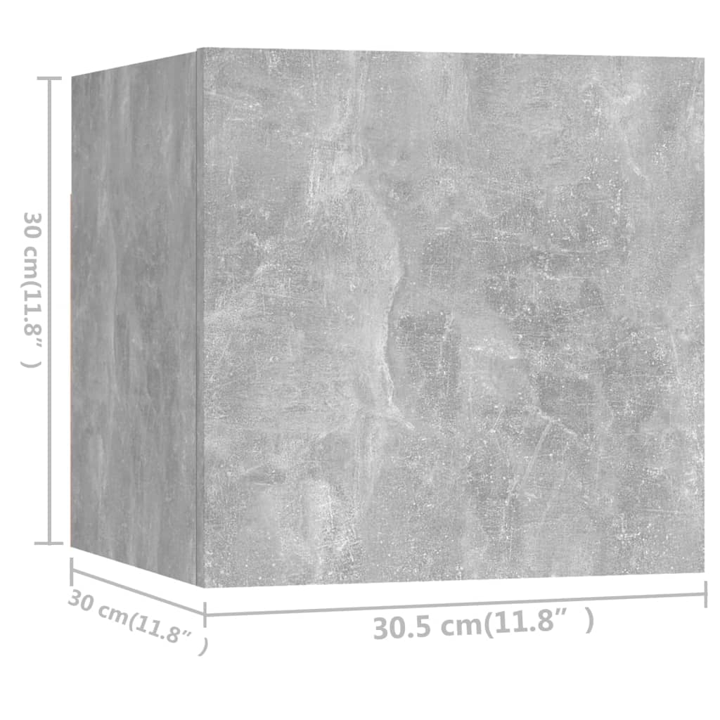 vidaXL Ensemble de 6 meubles TV gris béton, bois d'ingénierie