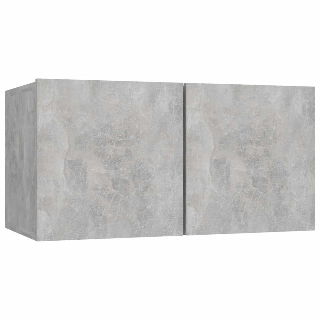 vidaXL Meuble TV 8 pcs Gris béton Aggloméré
