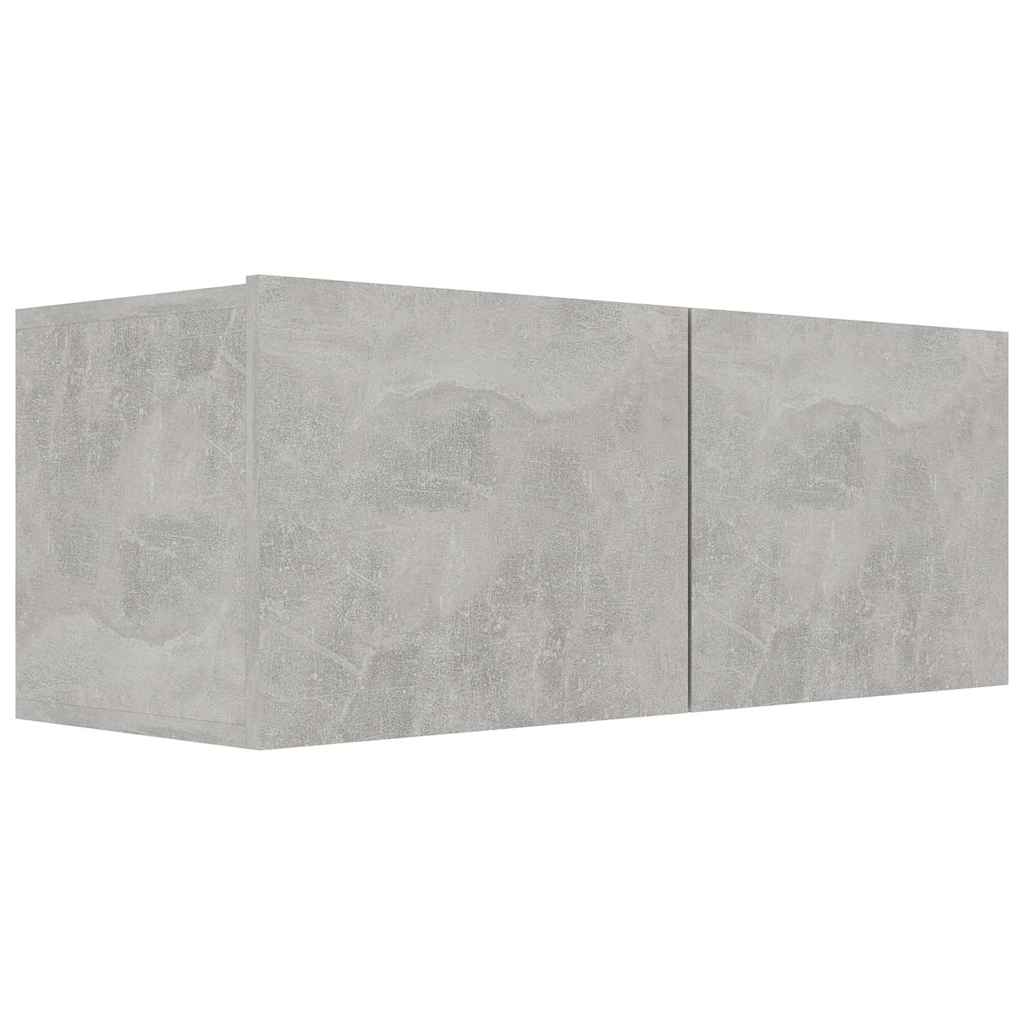 vidaXL Meuble TV 8 pcs Gris béton Aggloméré