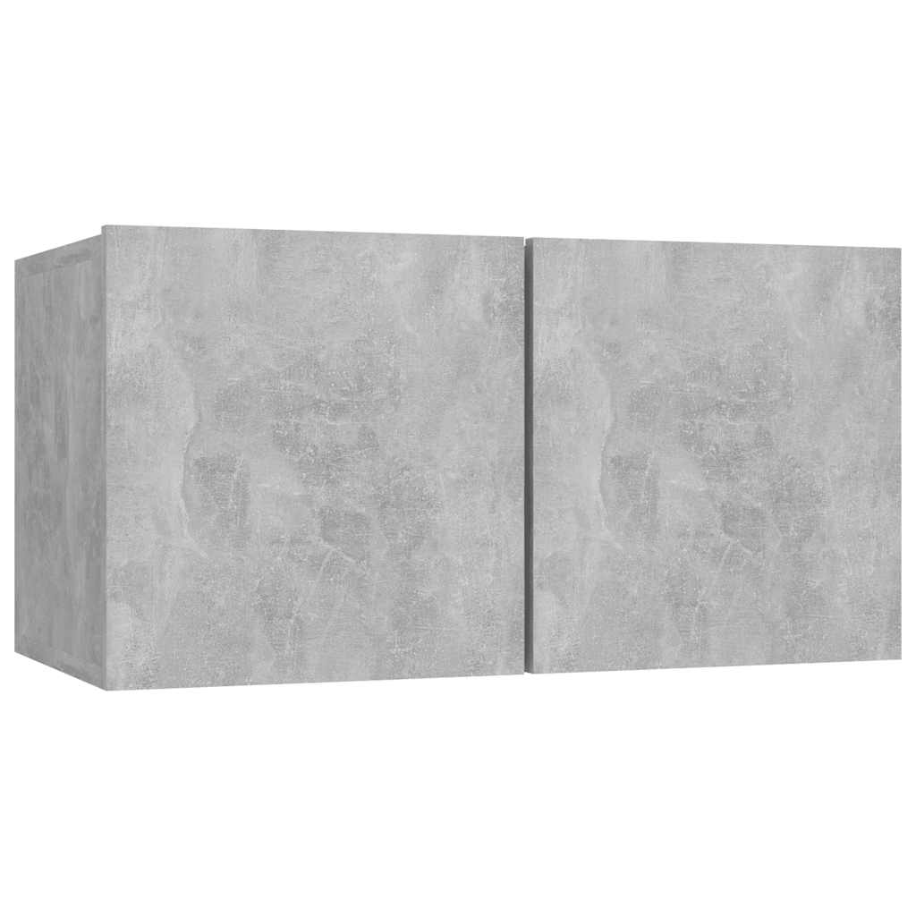 vidaXL Meuble TV 4 pcs Gris béton Aggloméré