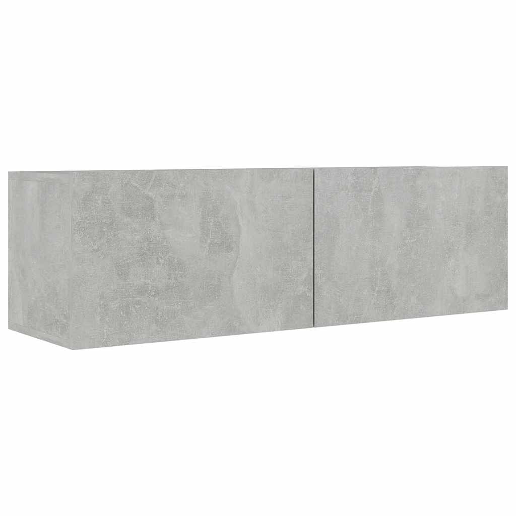 vidaXL Meuble TV 4 pcs Gris béton Aggloméré