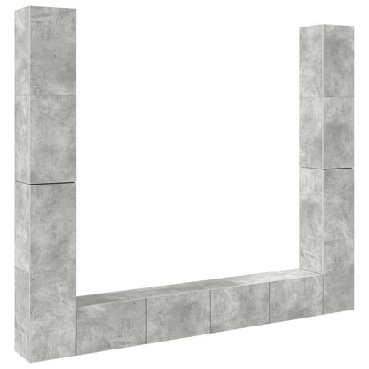 vidaXL Ensemble meuble TV 6 pcs Gris béton Aggloméré
