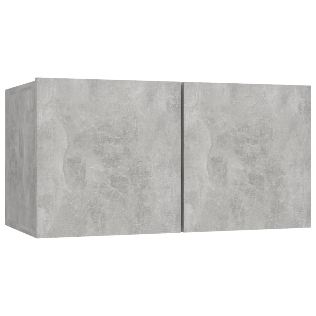 vidaXL Meuble TV 4 pcs Gris béton Aggloméré