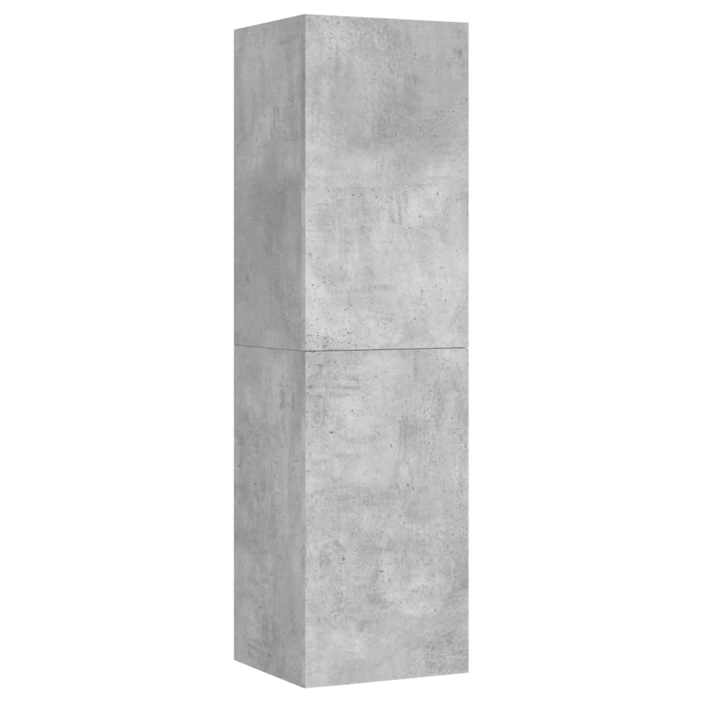 vidaXL 4-tlg. TV-Schrank-Set Betongrau Holzwerkstoff