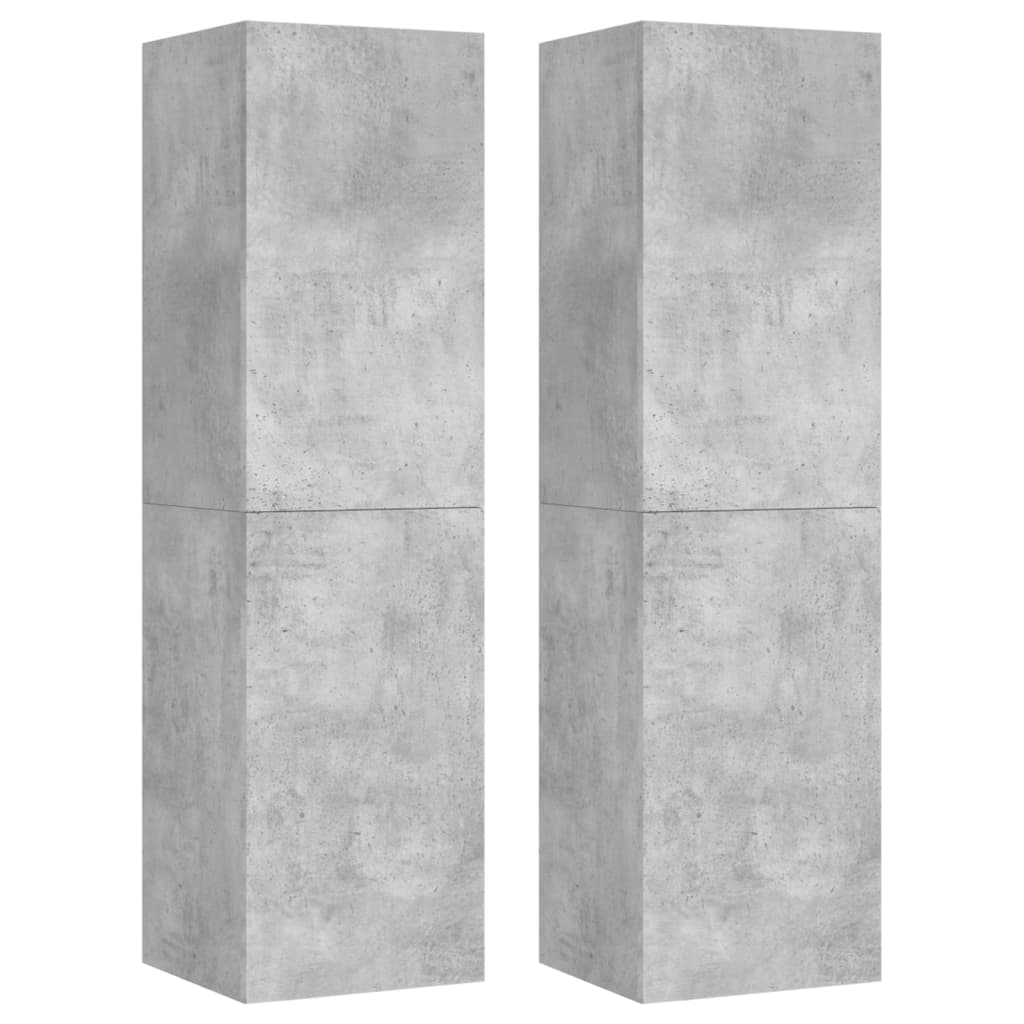 vidaXL 4-tlg. TV-Schrank-Set Betongrau Holzwerkstoff