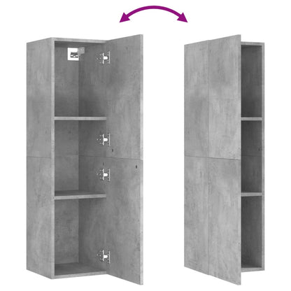 vidaXL Meuble TV 4 pcs Gris béton Aggloméré