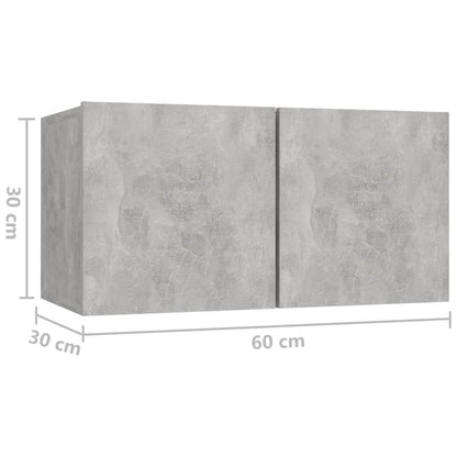 vidaXL Meuble TV 5 pcs Gris béton Aggloméré