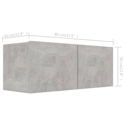 vidaXL Meuble TV 5 pcs Gris béton Aggloméré