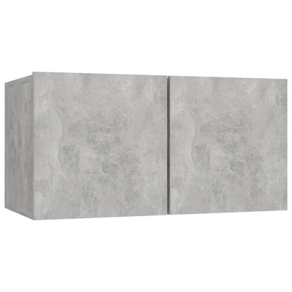 vidaXL Meuble TV 4 pcs Gris béton Aggloméré