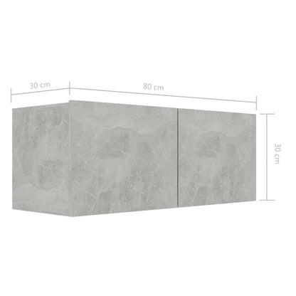 vidaXL Meuble TV 7 pcs Bois d'ingénierie Gris béton