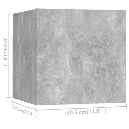 vidaXL Ensemble meuble TV 6 pcs Gris béton Aggloméré