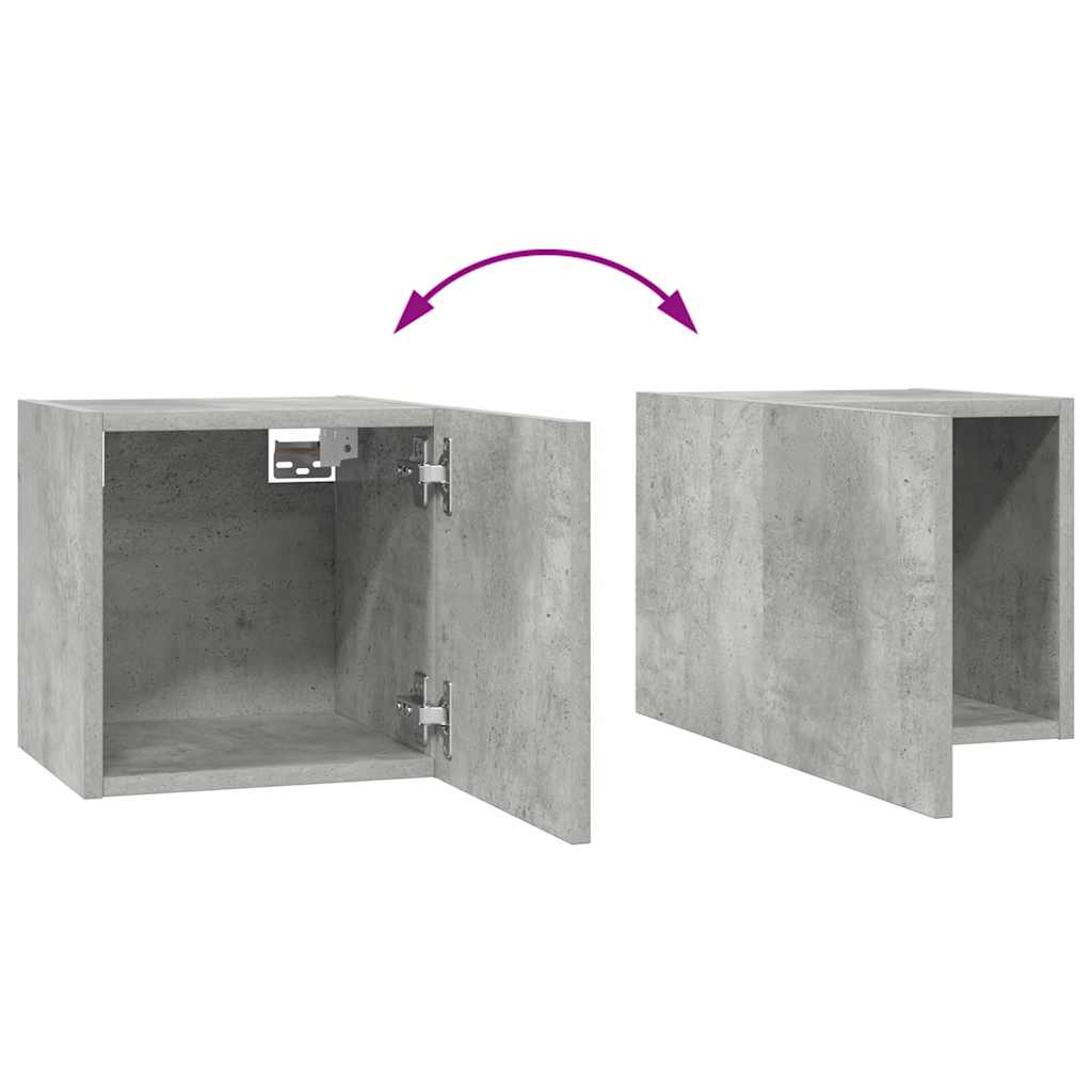 vidaXL Meuble TV 8 pcs Gris béton Aggloméré