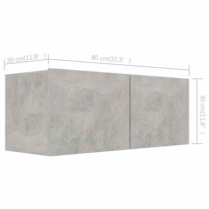 vidaXL Ensemble meuble TV 6 pcs Gris béton Aggloméré
