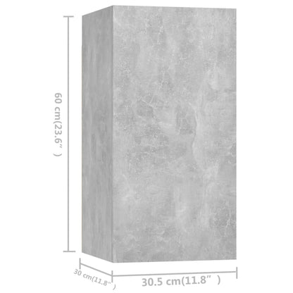 vidaXL Meuble TV 4 pcs Gris béton Aggloméré
