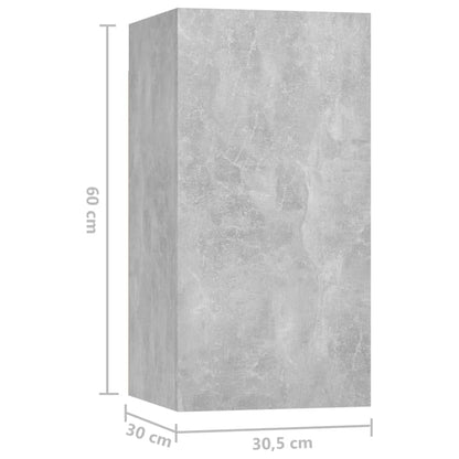 vidaXL Ensemble de 10 meubles TV gris béton en bois d'ingénierie