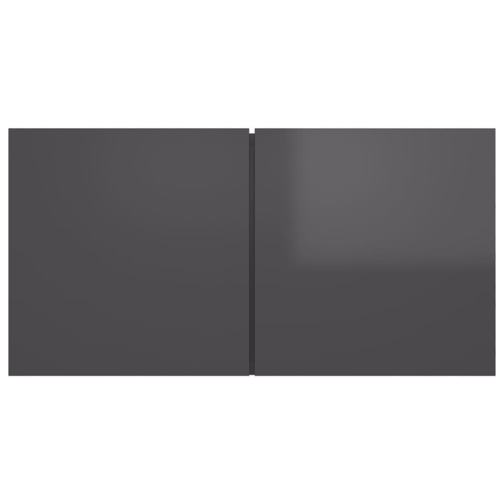 vidaXL Meuble TV, 8 pcs, gris brillant, bois d'ingénierie