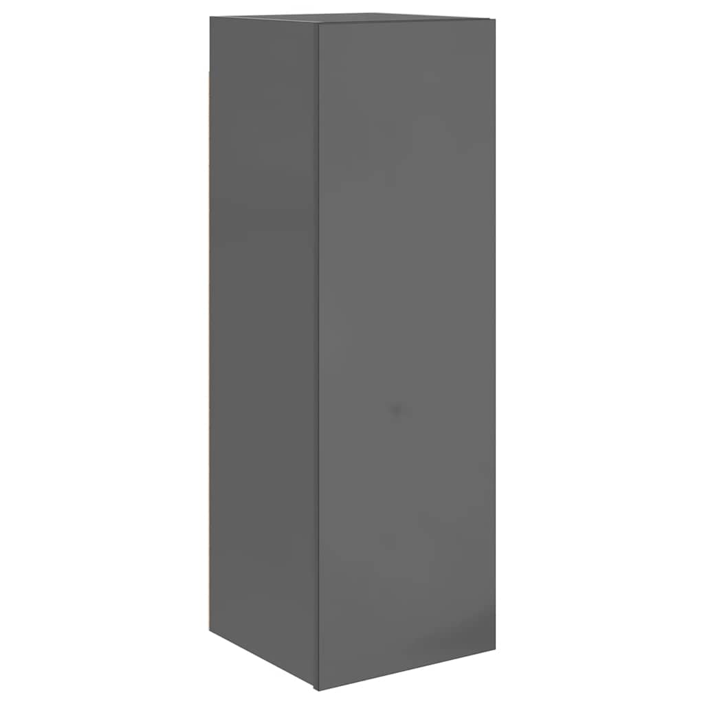 vidaXL Ensemble de meubles TV 10 pcs Gris brillant Bois d'ingénierie
