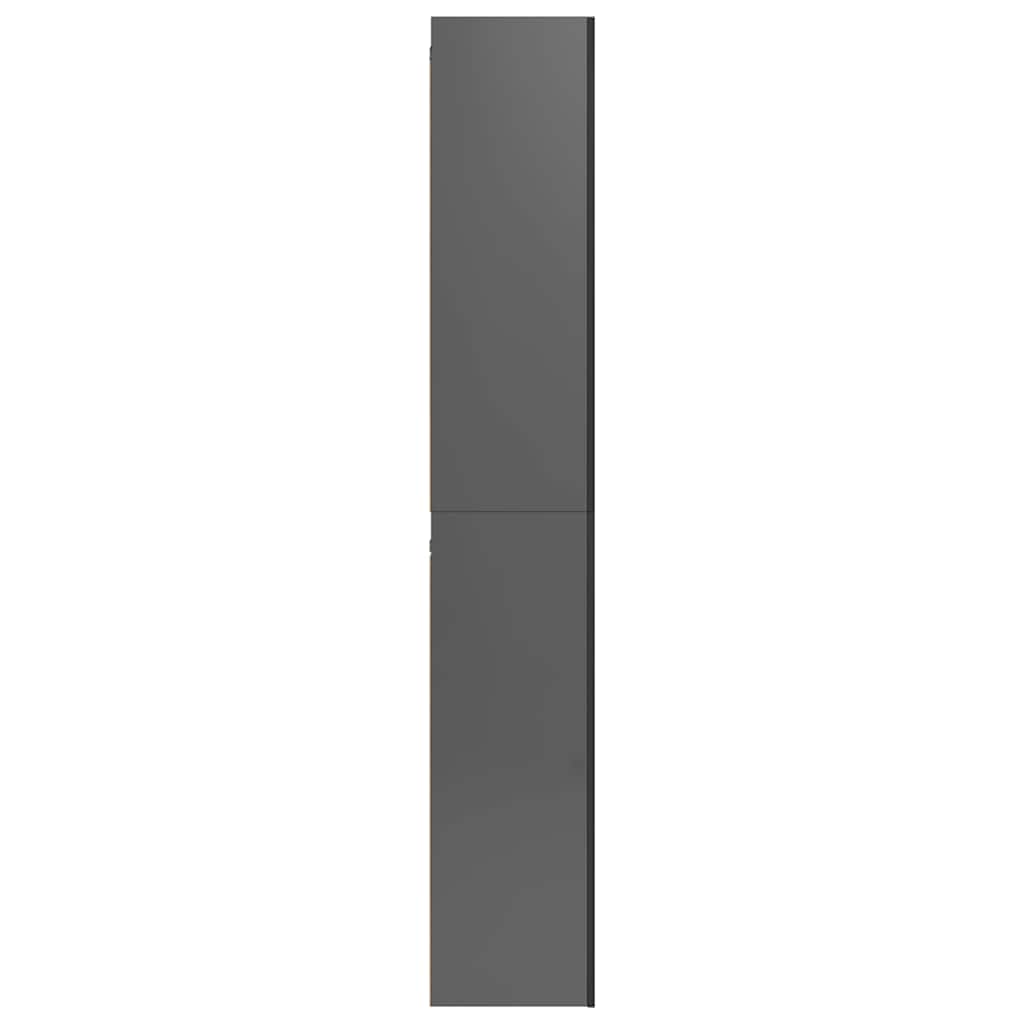 vidaXL Ensemble de meubles TV 10 pcs Gris brillant Bois d'ingénierie