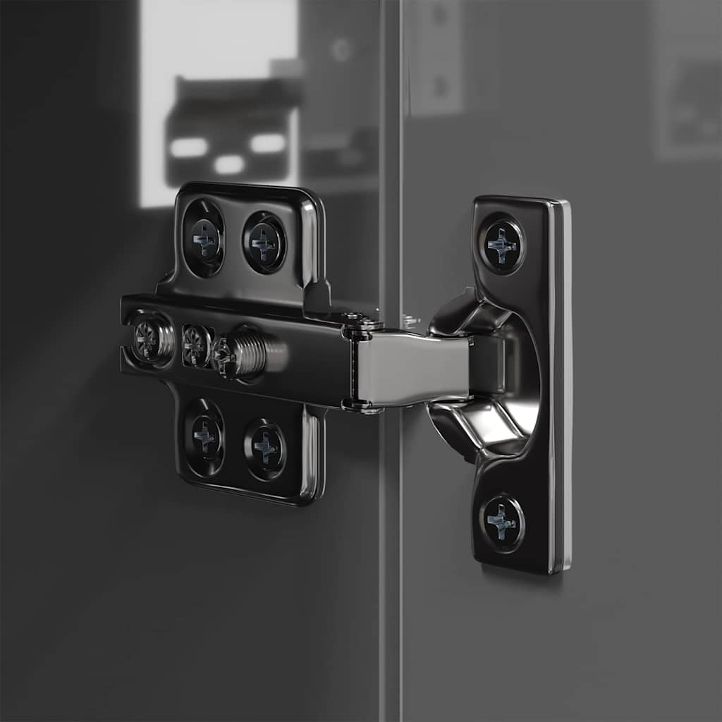 vidaXL Ensemble de meubles TV 10 pcs Gris brillant Bois d'ingénierie