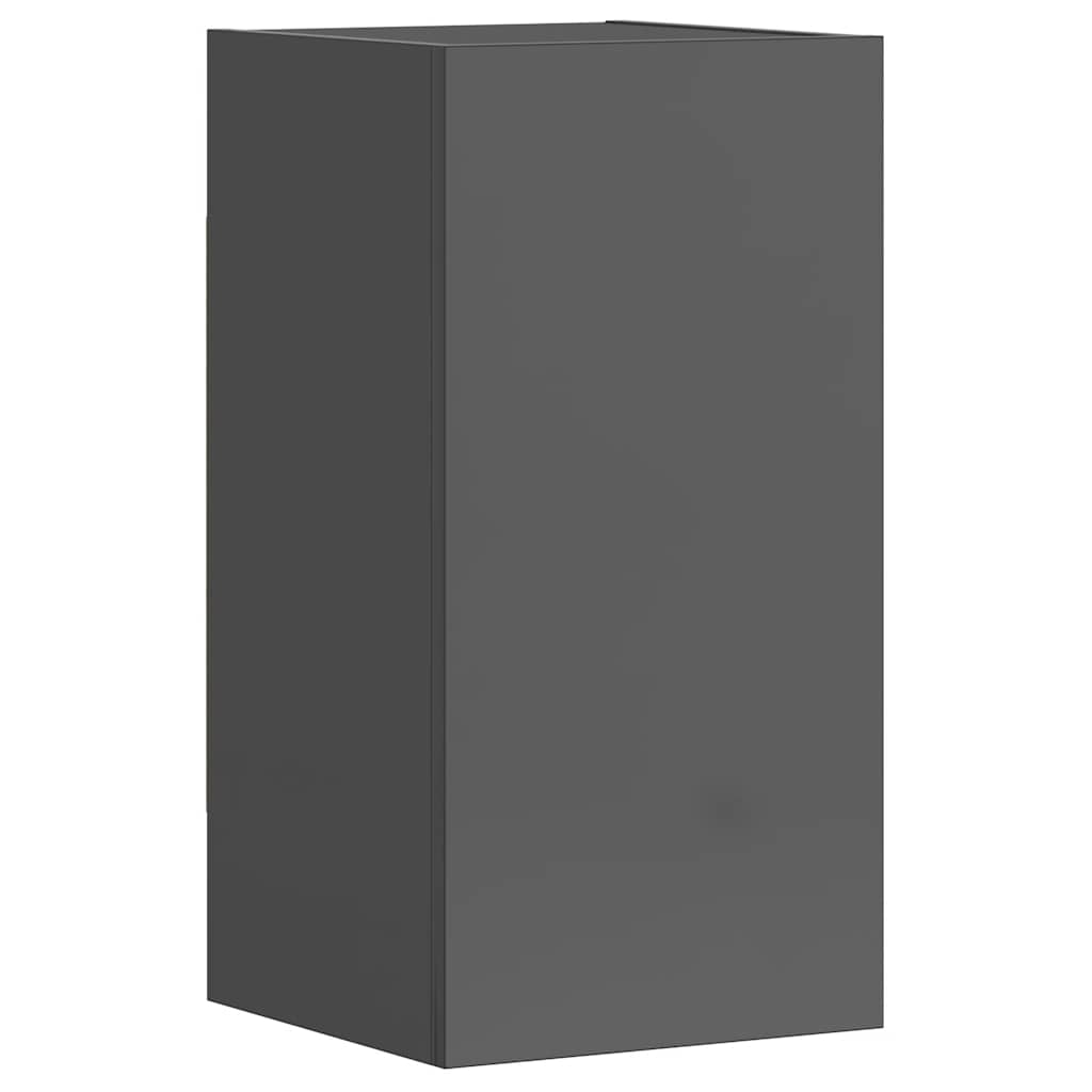 vidaXL Meuble TV 5 pcs Gris brillant Bois d'ingénierie