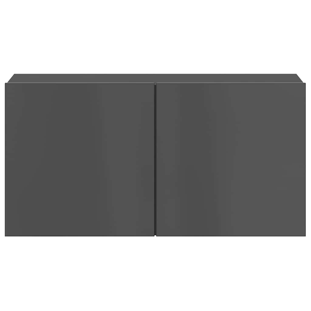 vidaXL Meuble TV 5 pcs Gris brillant Bois d'ingénierie