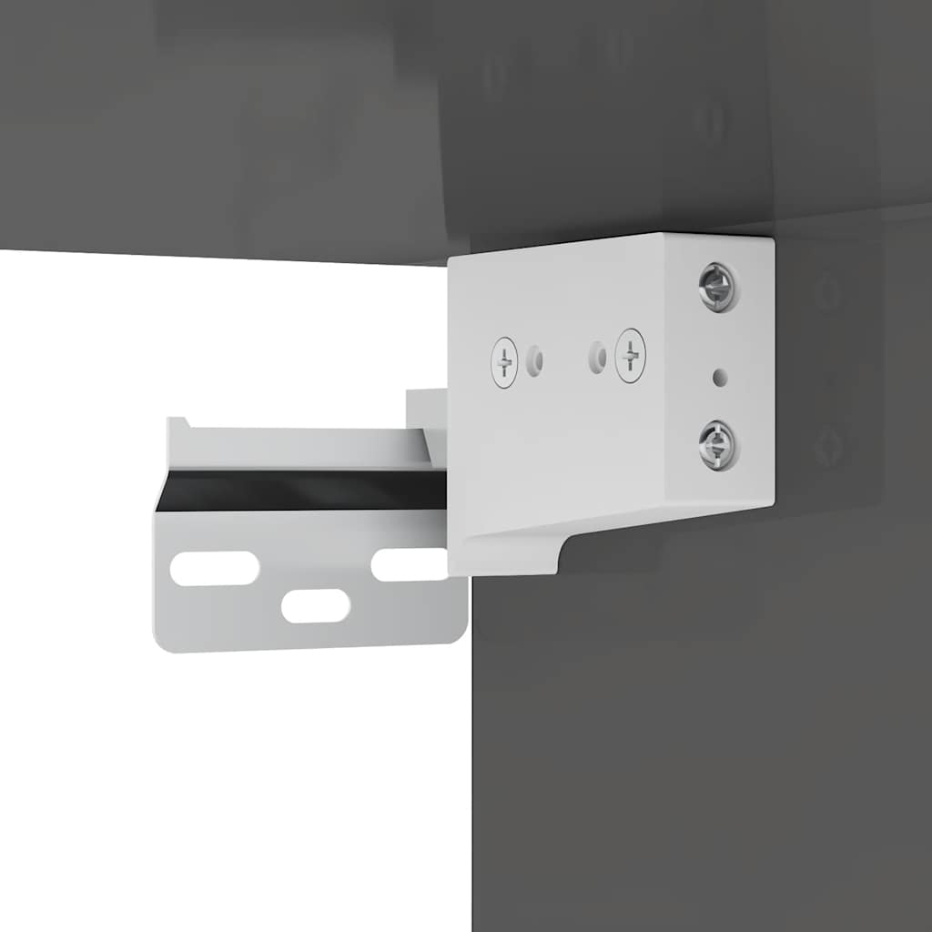vidaXL Meuble TV 5 pcs Gris brillant Bois d'ingénierie