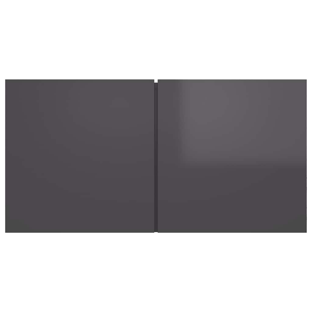vidaXL Meuble TV, 6 pcs, Gris brillant, Aggloméré