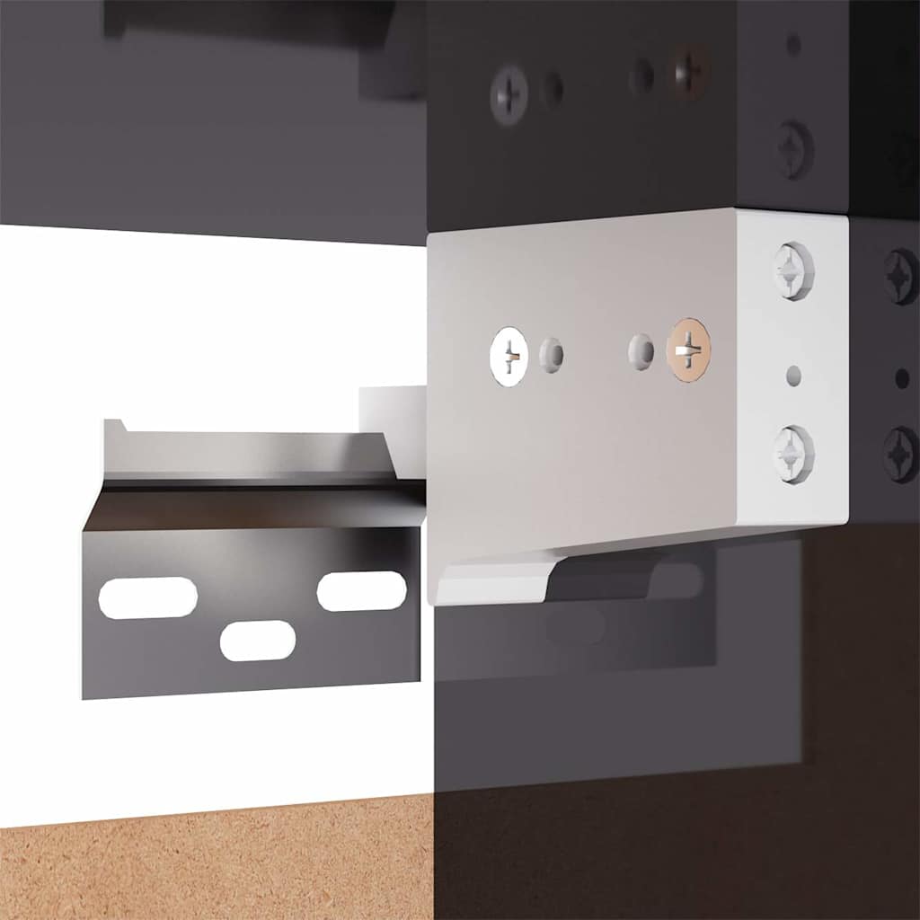 vidaXL Meuble TV, 6 pcs, Gris brillant, Aggloméré