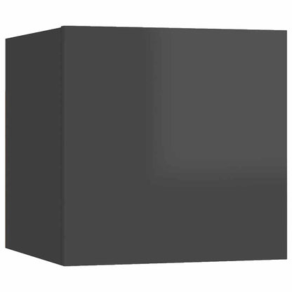 vidaXL Ensemble de 7 meubles TV gris brillant en bois d'ingénierie