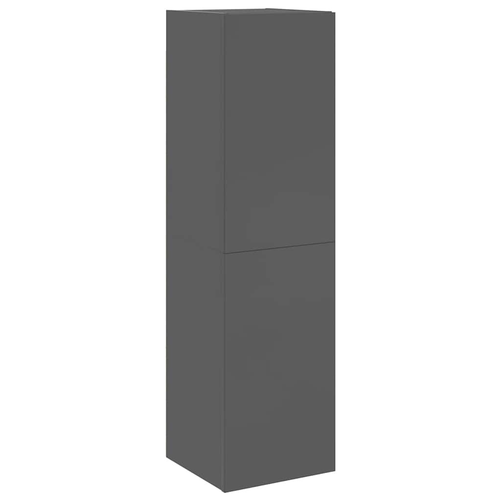 vidaXL Meuble TV, 6 pcs, Gris brillant, Aggloméré