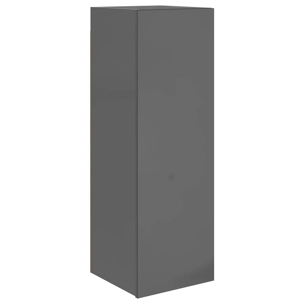 vidaXL Ensemble de meubles TV 10 pcs Gris brillant Aggloméré
