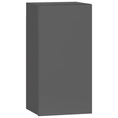 vidaXL Meuble TV, 6 pcs, Gris brillant, Aggloméré