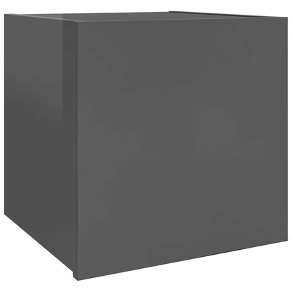 vidaXL Meuble TV, 8 pcs, gris brillant, bois d'ingénierie