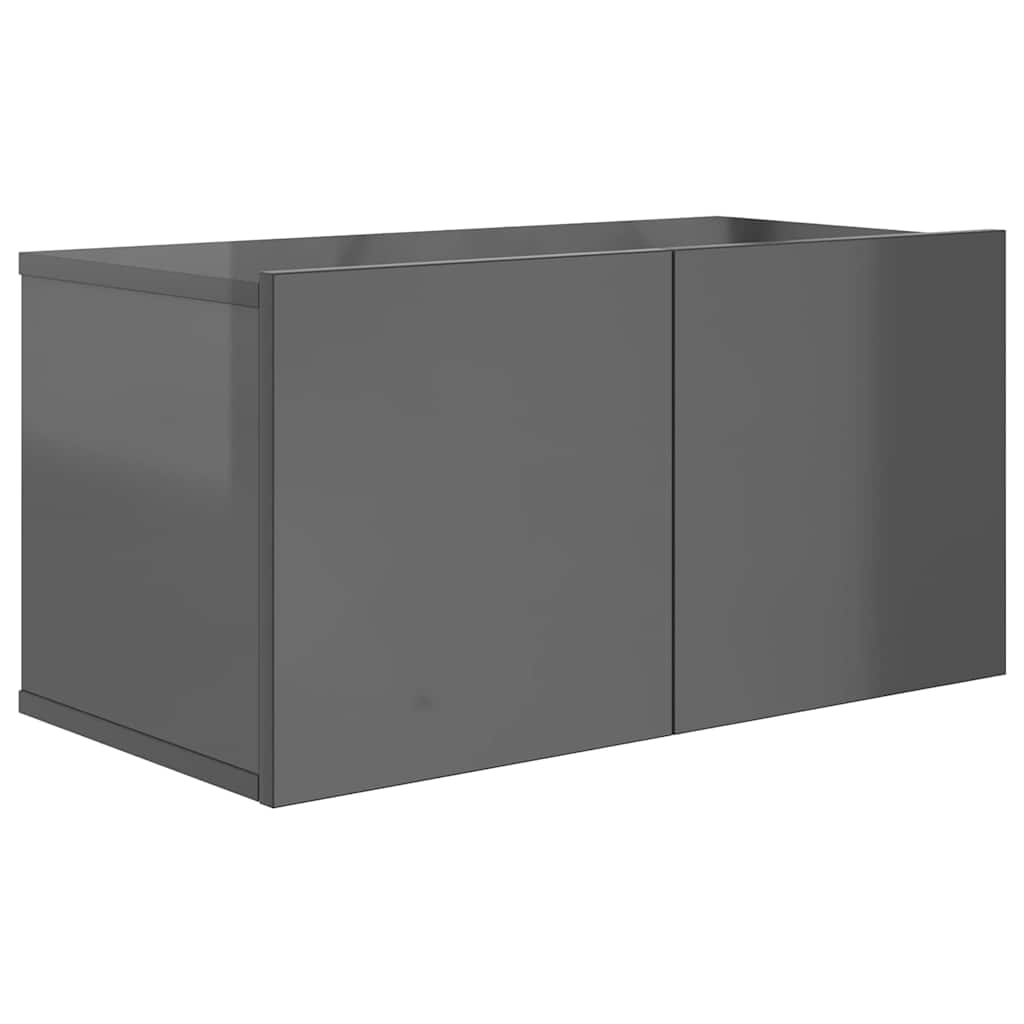 vidaXL Ensemble de meubles TV 10 pcs Gris brillant Aggloméré