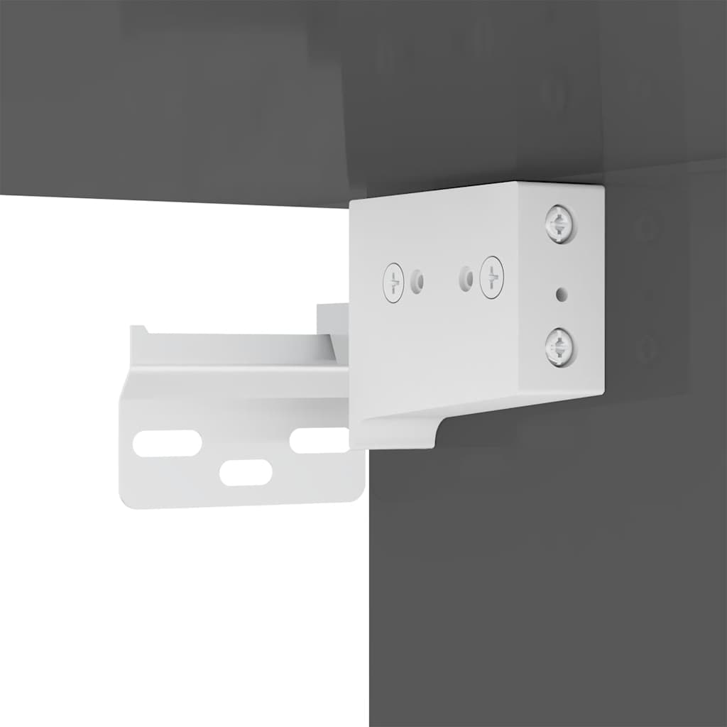 vidaXL Ensemble de meubles TV 10 pcs Gris brillant Aggloméré