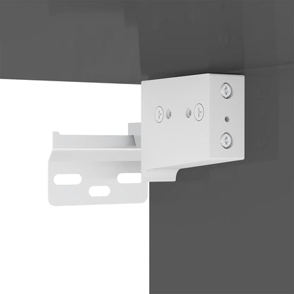 vidaXL Ensemble de meubles TV 10 pcs Gris brillant Aggloméré