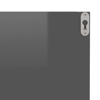 vidaXL Étagères murales 4 pcs Gris brillant 40x11,5x18 cm