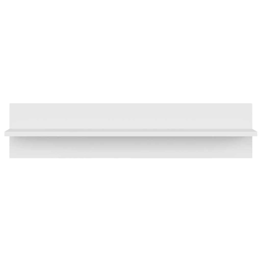 vidaXL Étagères murales 2 pcs Blanc 80x11,5x18 cm Bois d'ingénierie