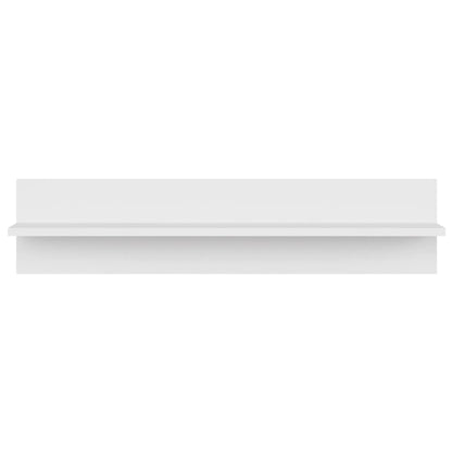 vidaXL Étagères murales 2 pcs Blanc 80x11,5x18 cm Bois d'ingénierie