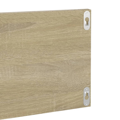 vidaXL Wandregale 2 Stk. Sonoma-Eiche 80x11,5x18 cm Holzwerkstoff